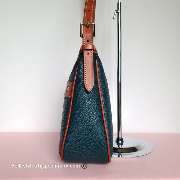 DOONEY & BOURKE Pebbled Grain Leather Presley Crossbody Bag- Teal color⭐ - Picture 8 of 16